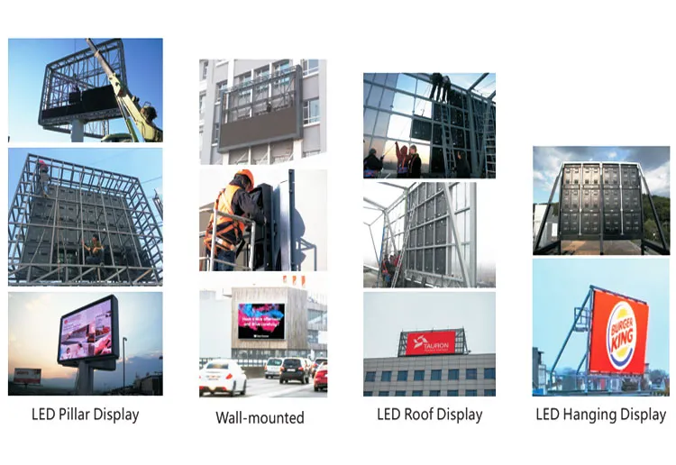 Outdoor LED Screen Display Multiple Installation Types