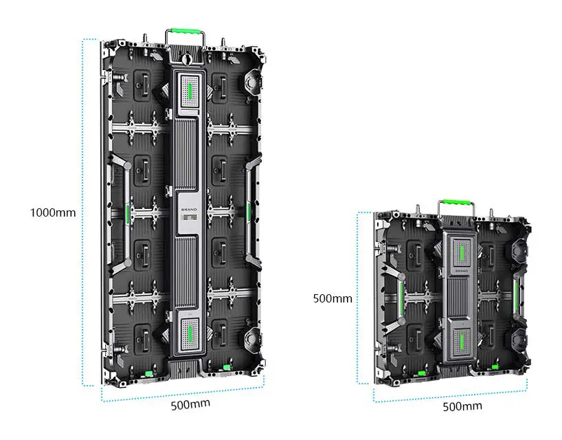 The dimensions of a large outdoor led screen.